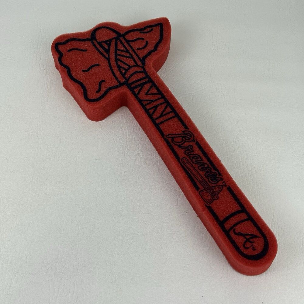 Atlanta Braves Foam Tomahawk Chop On Baseball Game Souvenir Fan Gear Red 15"